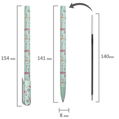 Ручка шариковая BRAUBERG SOFT TOUCH STICK &laquo;FLAMINGO&raquo;, СИНЯЯ, мягкое покрытие, узел 0,7 мм, 143705