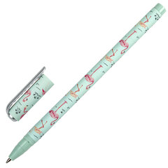 Ручка шариковая BRAUBERG SOFT TOUCH STICK &laquo;FLAMINGO&raquo;, СИНЯЯ, мягкое покрытие, узел 0,7 мм, 143705