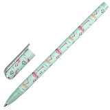 Ручка шариковая BRAUBERG SOFT TOUCH STICK "FLAMINGO", СИНЯЯ, мягкое покрытие, узел 0,7 мм, 143705