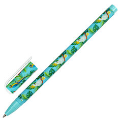 Ручка шариковая BRAUBERG SOFT TOUCH STICK &laquo;PARROTS&raquo;, СИНЯЯ, мягкое покрытие, узел 0,7 мм, 143706