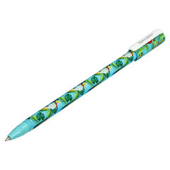 Ручка шариковая BRAUBERG SOFT TOUCH STICK &laquo;PARROTS&raquo;, СИНЯЯ, мягкое покрытие, узел 0,7 мм, 143706
