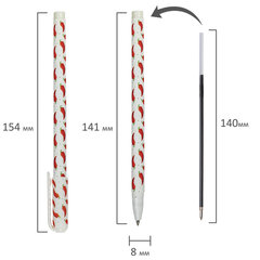 Ручка шариковая BRAUBERG SOFT TOUCH STICK &laquo;CHILI PEPPER&raquo;, СИНЯЯ, мягкое покрытие, узел 0,7 мм, 143708