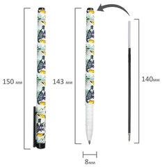 Ручка шариковая BRAUBERG SOFT TOUCH GRIP &laquo;TOUCAN&raquo;, СИНЯЯ, мягкое покрытие, узел 0,7 мм, 143720