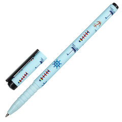 Ручка шариковая BRAUBERG SOFT TOUCH GRIP &laquo;NAVY&raquo;, СИНЯЯ, мягкое покрытие, узел 0,7 мм, 143725