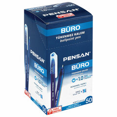 Ручка шариковая масляная PENSAN &laquo;Buro&raquo;, СИНЯЯ, игольчатый узел 1 мм, линия письма 0,8 мм, 2270
