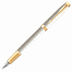 Ручка перьевая PARKER &laquo;IM Premium Pearl GT&raquo;, корпус жемчужный лак, позолоченные детали, синяя, 2143649
