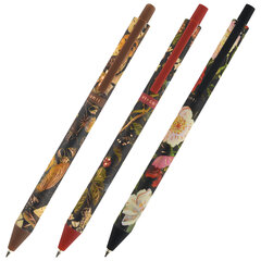 Ручка шариковая автоматическая BRUNO VISCONTI &laquo;ArtClick&raquo;, СИНЯЯ, Flora.Black, ассорти, 0,5 мм, 20-0374/<wbr/>01