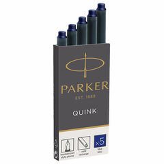Картриджи чернильные PARKER &laquo;Cartridge Quink&raquo;, КОМПЛЕКТ 5 штук, блистер, синие, 1950403