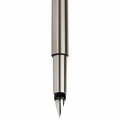 Ручка перьевая PARKER &laquo;Vector Stainless Steel&raquo;, корпус серебристый, детали из нержавеющей стали, синяя, S0029690