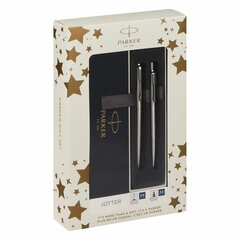 Набор PARKER &laquo;Jotter Stainless Steel GT&raquo;: шариковая ручка синяя и перьевая ручка синяя, 2093258