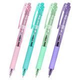 Ручка шариковая автоматическая с грипом BRAUBERG "CLASSIC PASTEL", СИНЯЯ, корпус ассорти, пишущий узел 0,5 мм, линия письма 0,35 мм, 144468