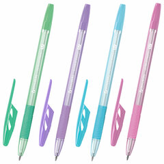 Ручка шариковая с грипом BRAUBERG &laquo;ULTRA GT PASTEL&raquo;, КОМПЛЕКТ 20 ШТУК, СИНЯЯ, узел 0,7 мм, линия 0,35 мм, 144534