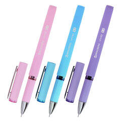 Ручка гелевая с грипом BRAUBERG &laquo;VIVID PASTEL&raquo;, СИНЯЯ, корпус ассорти, игольчатый узел 0,5 мм, линия письма 0,35 мм, 144539