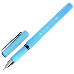 Ручки гелевые с грипом BRAUBERG &laquo;VIVID PASTEL&raquo;, СИНИЕ, НАБОР 3 ШТ., игольчатый узел 0,5 мм, линия письма 0,35 мм, 144540