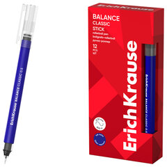 Ручка-роллер ERICH KRAUSE &laquo;Balance Stick Classic&raquo;, СИНЯЯ, линия 0,35 мм, 63147