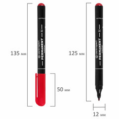 Маркер перманентный CENTROPEN 2846, КРАСНЫЙ, тонкий наконечник, 1 мм