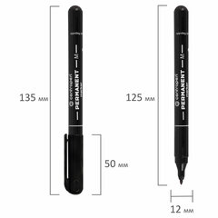 Маркер перманентный CENTROPEN 2846, ЧЕРНЫЙ, тонкий наконечник, 1 мм