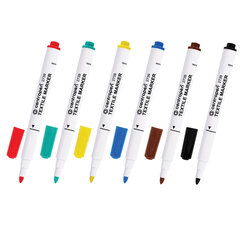 Маркеры для ткани 6 ЦВЕТОВ CENTROPEN &laquo;Textile Marker&raquo;, круглый наконечник, 1,8 мм, 2739/<wbr/>6
