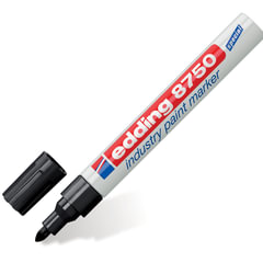 Маркер-краска лаковый (paint marker) EDDING 8750, ЧЕРНЫЙ, 2-4 мм, круглый наконечник, алюминиевый корпус, E-8750/<wbr/>1