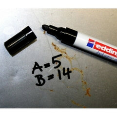 Маркер-краска лаковый (paint marker) EDDING 8750, ЧЕРНЫЙ, 2-4 мм, круглый наконечник, алюминиевый корпус, E-8750/<wbr/>1