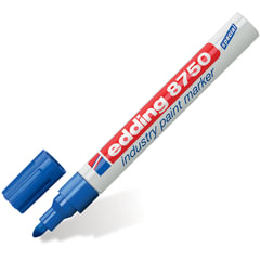Маркер-краска лаковый (paint marker) EDDING &laquo;8750&raquo;, СИНИЙ, 2-4 мм, круглый наконечник, алюминиевый корпус, E-8750/<wbr/>3