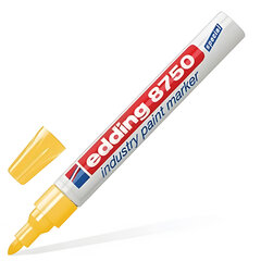 Маркер-краска лаковый (paint marker) EDDING 8750, ЖЕЛТЫЙ, 2-4 мм, круглый наконечник, алюминиевый корпус, Е-8750/<wbr/>5