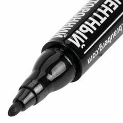 Маркер перманентный двусторонний BRAUBERG, ЧЕРНЫЙ, круглый наконечник, 2/<wbr/>4 мм, 150836