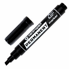 Маркер перманентный CENTROPEN 8576, ЧЕРНЫЙ, скошенный наконечник, 1-4,6 мм