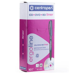 Маркер для CD и DVD ЧЕРНЫЙ CENTROPEN, трехгранная форма захвата, тонкий, 0,6 мм, 4616