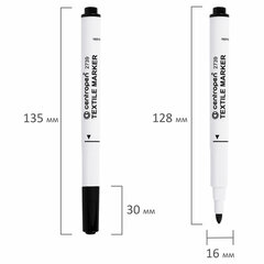 Маркер для ткани ЧЕРНЫЙ CENTROPEN &laquo;Textile Marker&raquo;, круглый наконечник, 1,8 мм, 2739