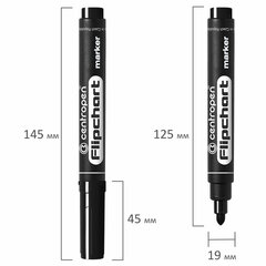 Маркер для бумажного флипчарта ЧЕРНЫЙ CENTROPEN, НЕПРОПИТЫВАЮЩИЙ, 2,5 мм, 8550
