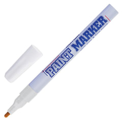 Маркер-краска лаковый (paint marker) MUNHWA &laquo;Slim&raquo;, 2 мм, БЕЛЫЙ, нитро-основа, алюминиевый корпус, SPM-05