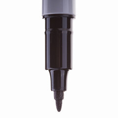Маркер перманентный CROWN &laquo;Multi Marker Super Slim&raquo;, ЧЕРНЫЙ, тонкий, 1 мм, P-505F