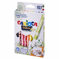 Маркеры для ткани CARIOCA (Италия) &laquo;Fabric&raquo;, 10 цветов, круглый наконечник 2,6 мм, 42909
