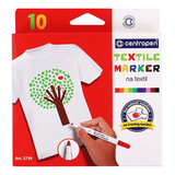 Маркеры для ткани 10 ЦВЕТОВ CENTROPEN "Textile Marker", круглый наконечник, 1,8 мм, 2739/10