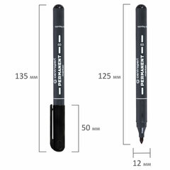 Маркер перманентный CENTROPEN 2836, ЧЕРНЫЙ, круглый наконечник, 2 мм