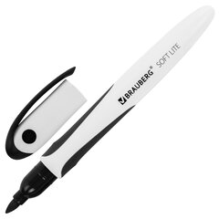 Маркер стираемый для белой доски ЧЕРНЫЙ, BRAUBERG &laquo;SOFT LITE&raquo;, 3 мм, резиновая вставка, 152103