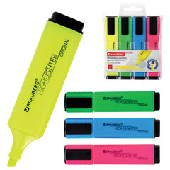 Набор текстовыделителей 4 ЦВЕТА, BRAUBERG &laquo;ORIGINAL NEON&raquo;, линия письма 1-5 мм, 152215