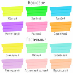 Набор текстовыделителей 12 ЦВЕТОВ на подставке, BRAUBERG &laquo;ORIGINAL NEON&raquo;, линия письма 1-5 мм, 152217