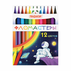 Фломастеры ПИФАГОР &laquo;Космическая одиссея&raquo;, 12 цветов, вентилируемый колпачок, 152444