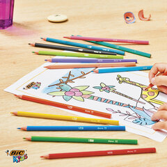 Карандаши цветные BIC &laquo;Tropicolors&raquo;, 12 цветов, шестигранные, 83256610
