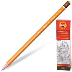 Карандаш чернографитный KOH-I-NOOR 1500, 1 шт., 4H, корпус желтый, заточенный