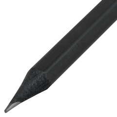 Карандаши чернографитные BRAUBERG НАБОР 12 шт., &laquo;Black Jack&raquo;, 2Н-4В, без резинки, черные, дерево, заточенные, 180620
