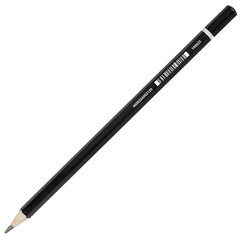 Карандаш чернографитный BRAUBERG, 1 шт., &laquo;Touch line&raquo;, Н, корпус черный, заточенный, 180625