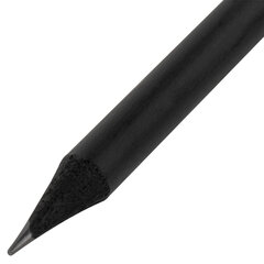 Карандаш чернографитный BRAUBERG, 1 шт., &laquo;Black Wood&raquo;, НВ, с ластиком ассорти, черное дерево, заточенный, 180629