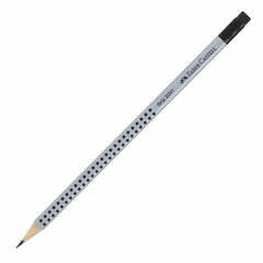 Карандаш чернографитный FABER-CASTELL, 1 шт., &laquo;Grip 2001&raquo;, HB, трехгранный, с ластиком, 117200