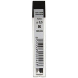 Грифели запасные 0,5 мм, B, KOH-I-NOOR, КОМПЛЕКТ 12 шт., 4152/B