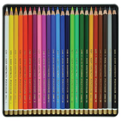 Карандаши цветные художественные KOH-I-NOOR &laquo;Polycolor&raquo;, 24 цвета, 3,8 мм, металлическая коробка