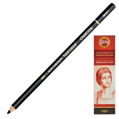 Карандаш угольный KOH-I-NOOR, 1 шт., &laquo;Gioconda&raquo;, корпус черный, средняя твердость, 3,8 мм, 8810002001KS