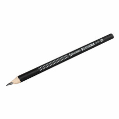 Карандаш чернографитный BRAUBERG, 1 шт., &laquo;Black&White&raquo;, HB, трехгранный, корпус черный, заточенный, 181297